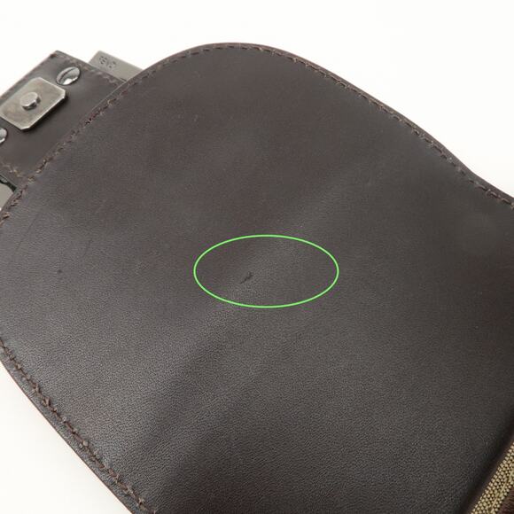 💎✨BEAUTIFUL✨💎Authentic FENDI Zucchino Canvas Leather Shoulder Bag - Picture 13 of 17